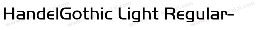 HandelGothic Light Regular字体转换